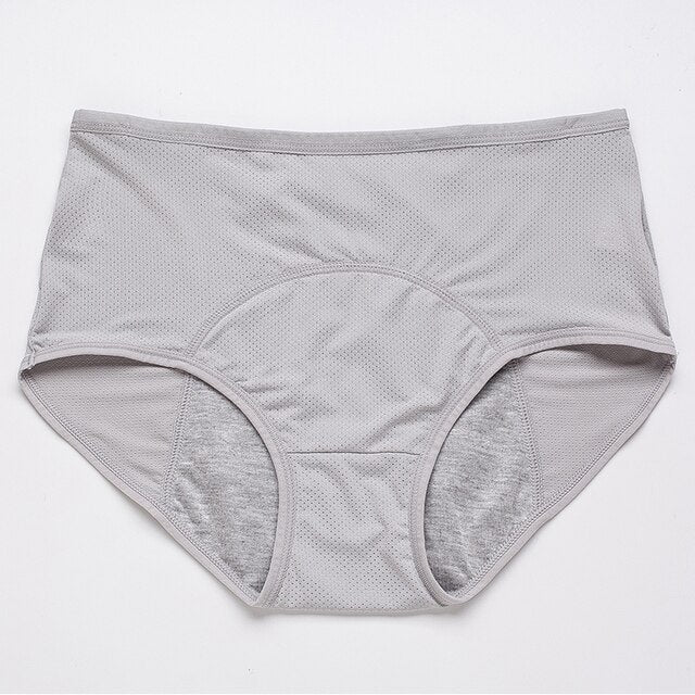Discreet beige leak-proof period panties for women's daily comfort and protection.