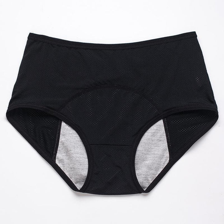 Gray all-season leak-proof menstrual underwear, comfortable and protective for daily wear.