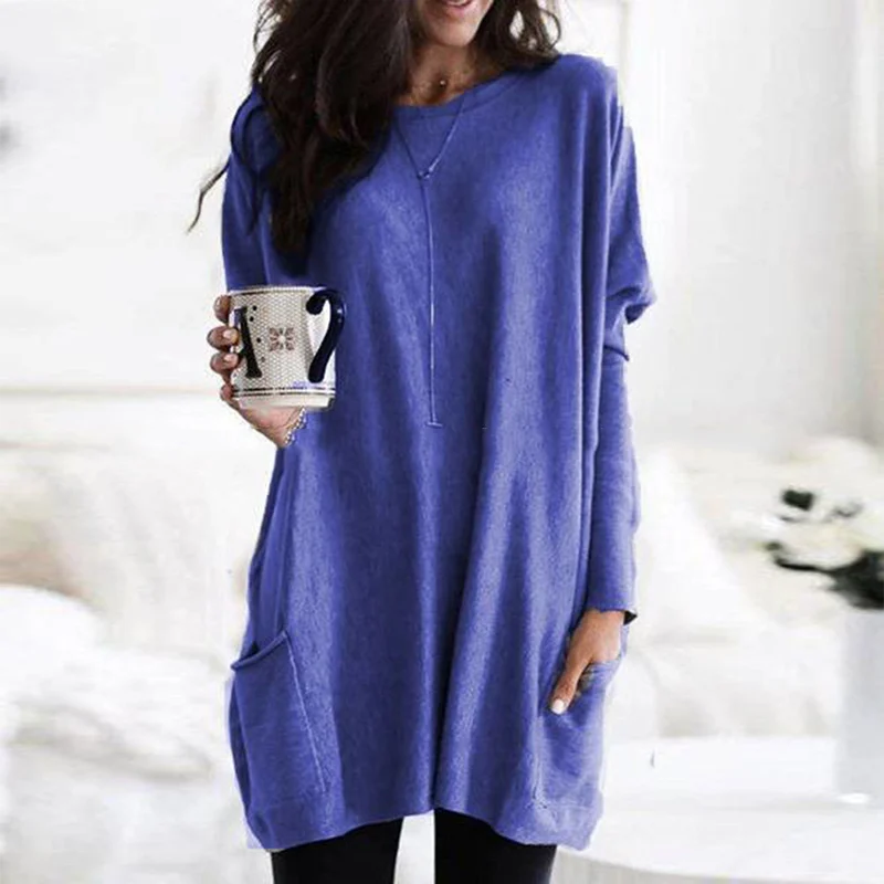 Soft long sleeve tunic top for women, offering ultimate comfort and effortless style.