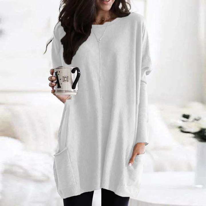Women's long sleeve tunic top, featuring a loose fit for ultimate everyday comfort.