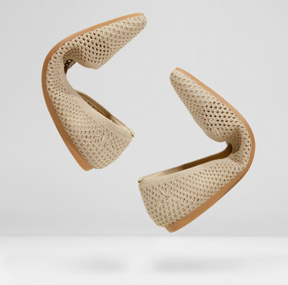 Women's warm weather footwear: Mila comfort ballerinas. Easy slip-on style for summer days.