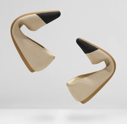White women's spring/summer flats, Mila. Breathable & comfortable everyday ballerinas.