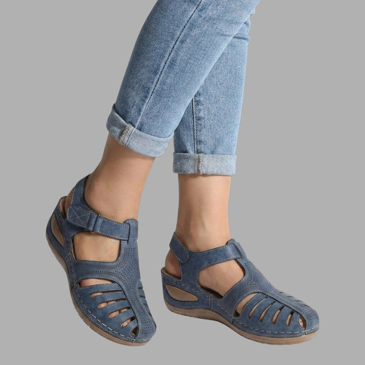 Stylish breathable wedge sandals for women. Ideal summer shoes for everyday comfort and casual wear.