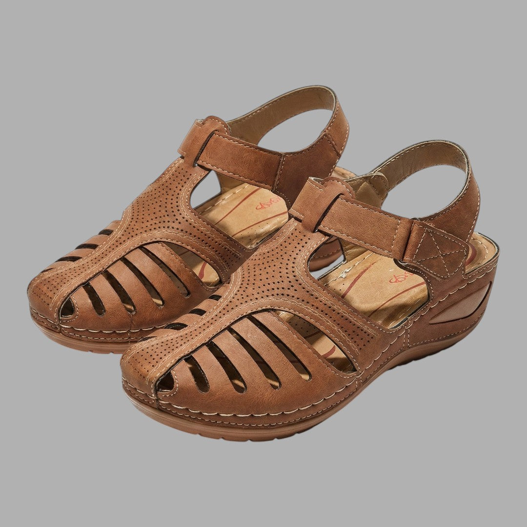 Slip-on comfortable wedge sandals for women. Breathable casual footwear, great for summer everyday adventures.