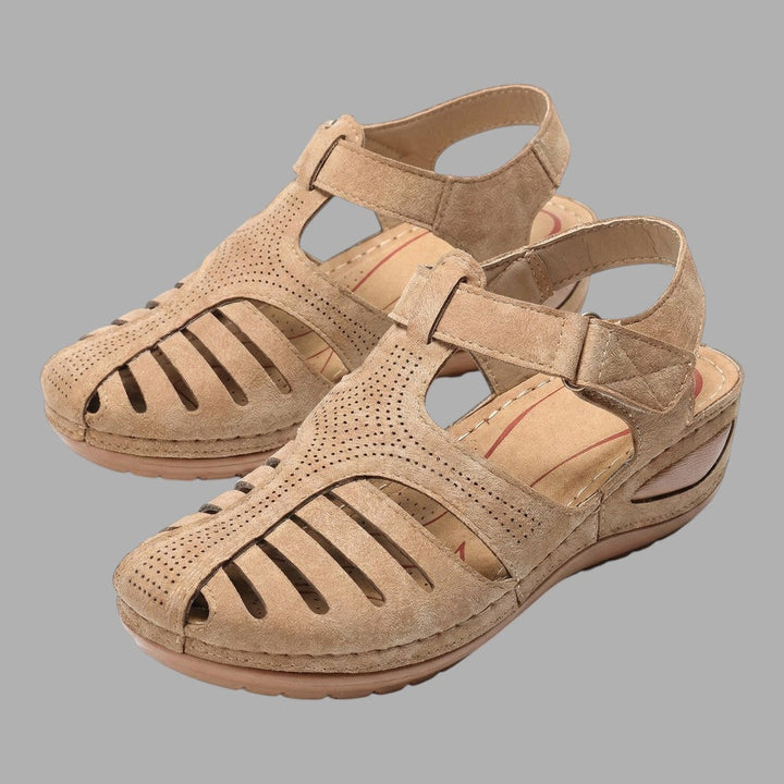 Women's comfortable wedge sandals. Casual and breathable summer shoes, perfect for everyday wear.