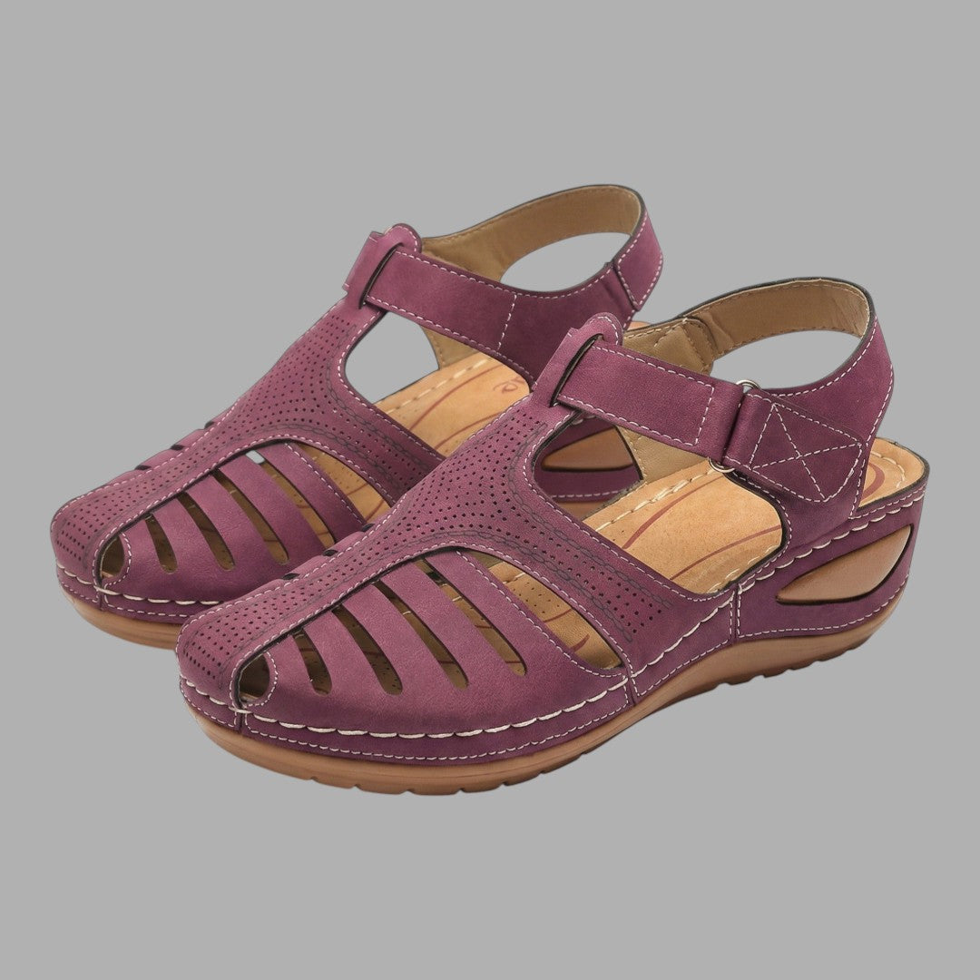 Soft sole comfortable wedge sandals for women. Perfect slip-on summer shoes for stylish everyday wear.