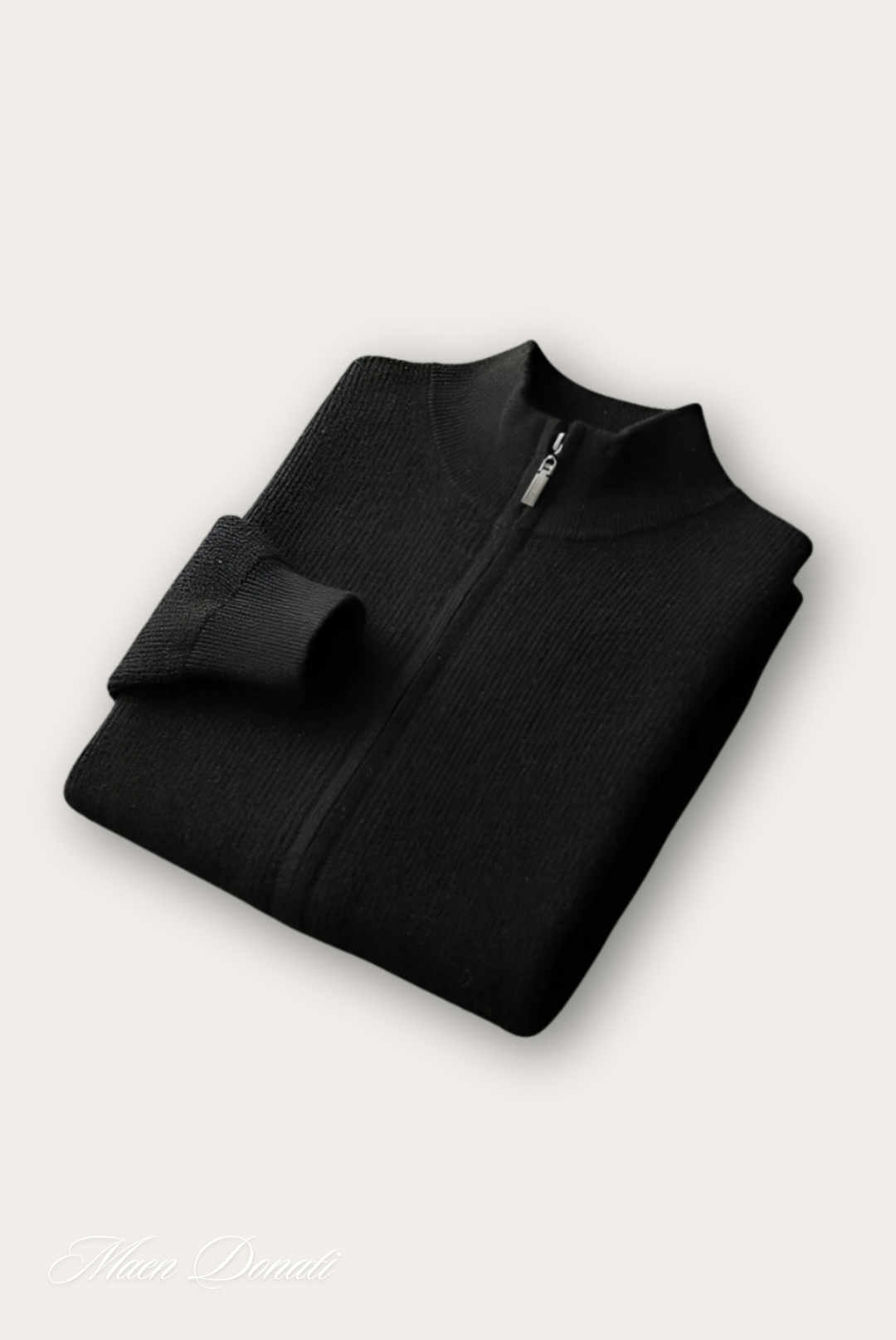 Comfortable wool men's cardigan, Elias, in a timeless everyday style, perfect for cool weather layering.