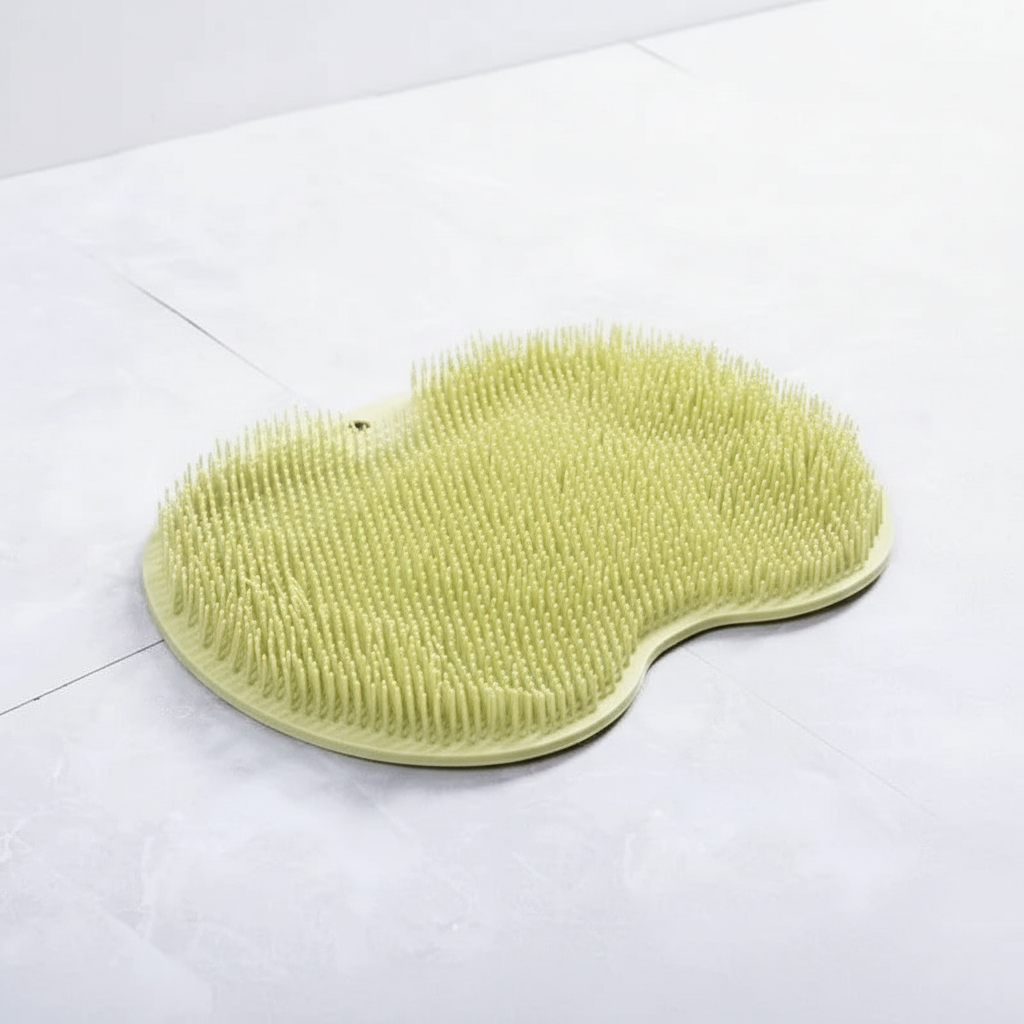 Non-slip ComfortScrubber shower mat, providing gentle body massage & thorough cleansing