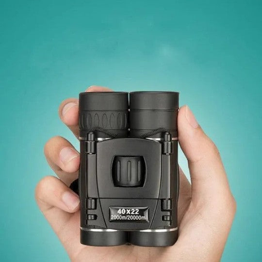 Lightweight weatherproof 40x22 HD binoculars, perfect for outdoor exploration and travel optics.