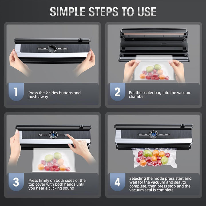 Home improvement food preservation tool: 8-in-1 vacuum sealer for optimal food storage.