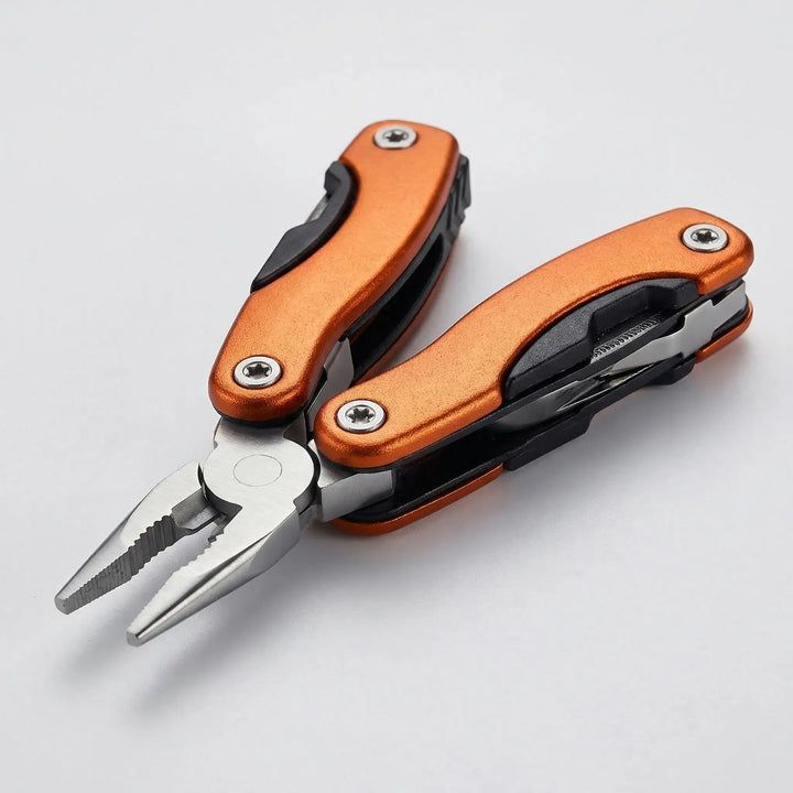 Essential 9-in-1 survival multi-tool. Compact outdoor gear for camping, hiking, and everyday adventure readiness.