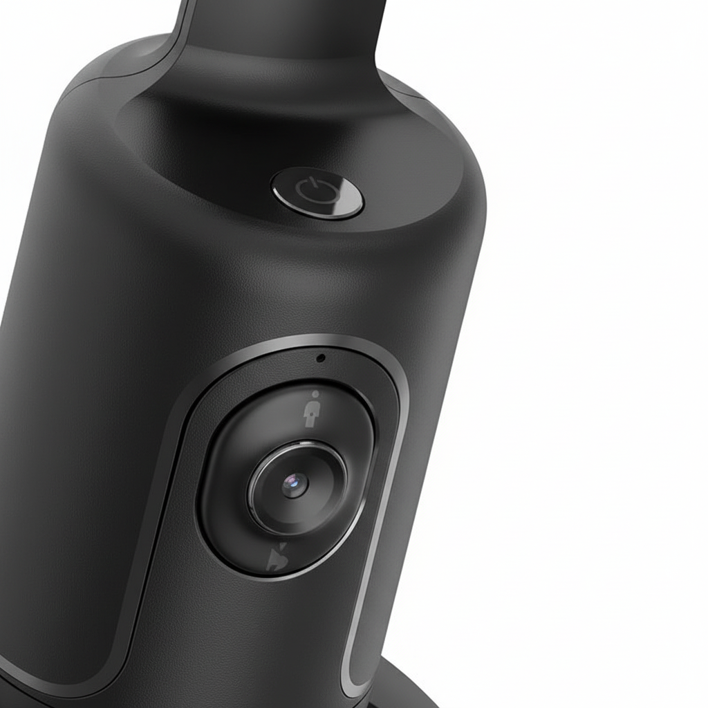 Portable selfie stick with built-in gimbal stabilization for smooth mobile video recording