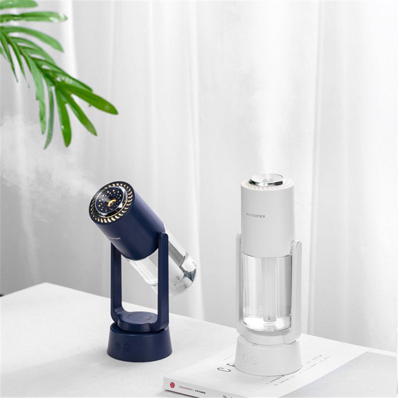 Compact AquaSpin automatic rotating humidifier for home & office, enhancing air quality & comfort.