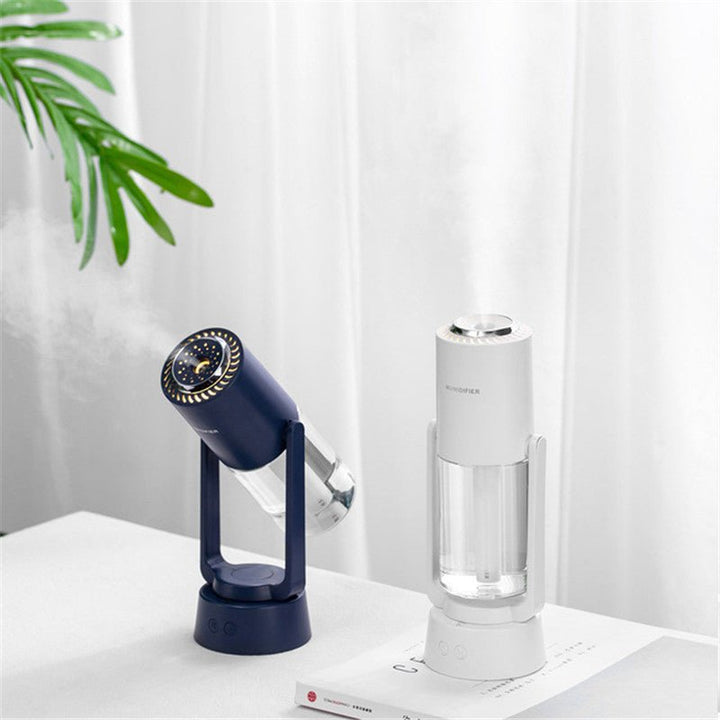 Compact AquaSpin automatic rotating humidifier for home & office, enhancing air quality & comfort.
