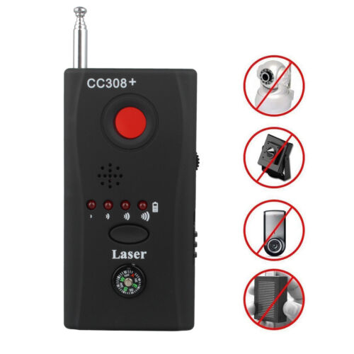 Portable bug & hidden camera detector for personal safety & privacy, easy to use for travel or home security.