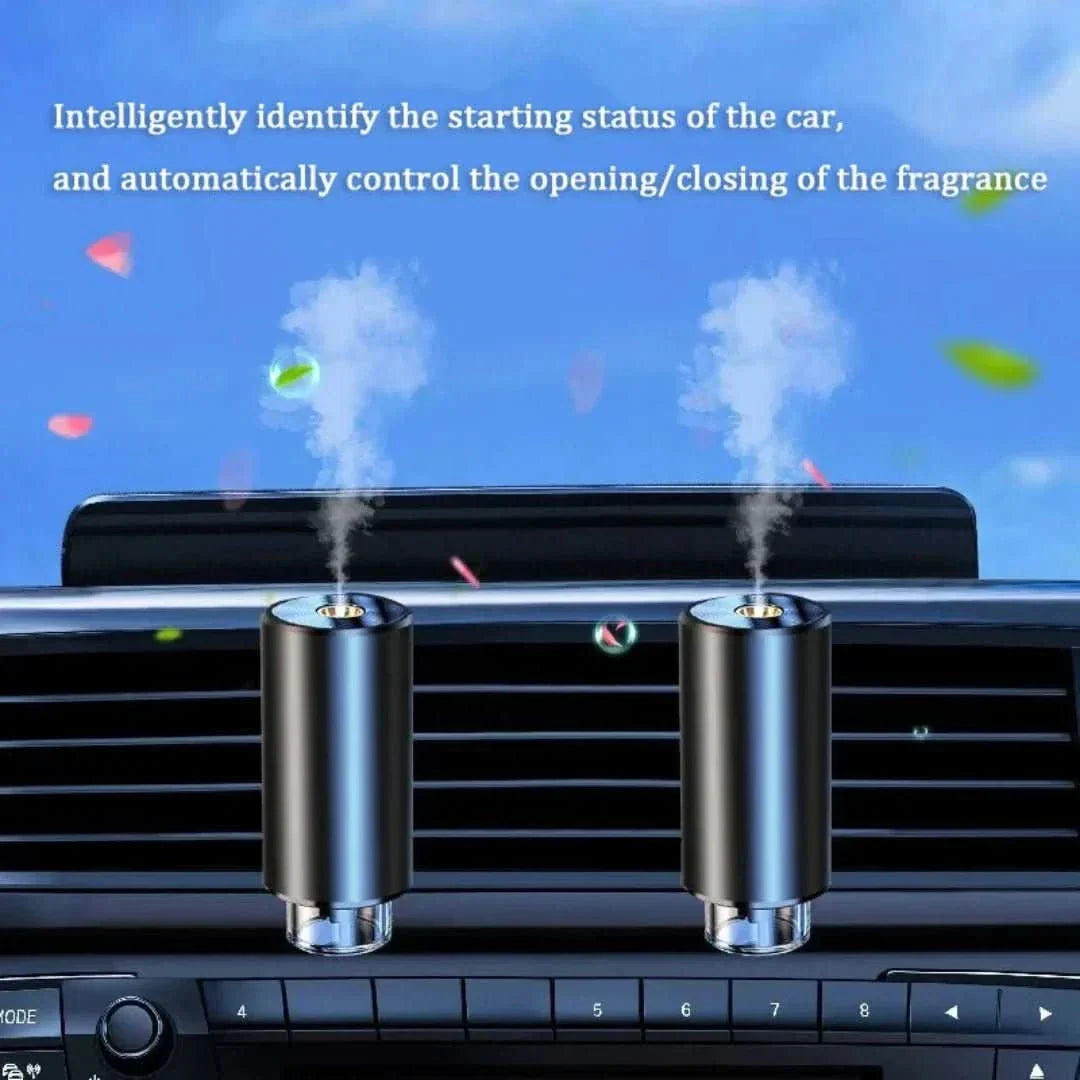 USB powered car aromatherapy diffuser for stress relief. Portable essential oil scent.