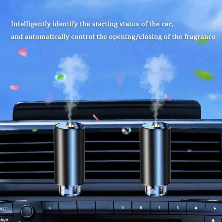 USB powered car aromatherapy diffuser for stress relief. Portable essential oil scent.