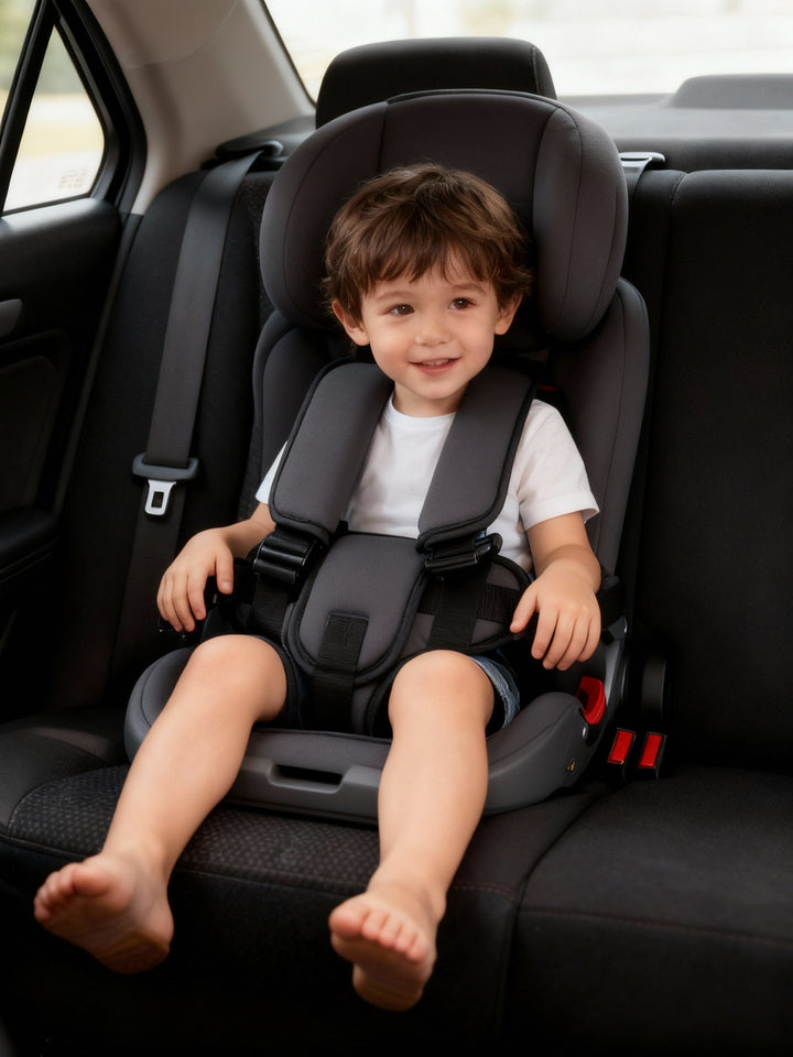 Durable compact car seat for children, perfect for multiple vehicles.