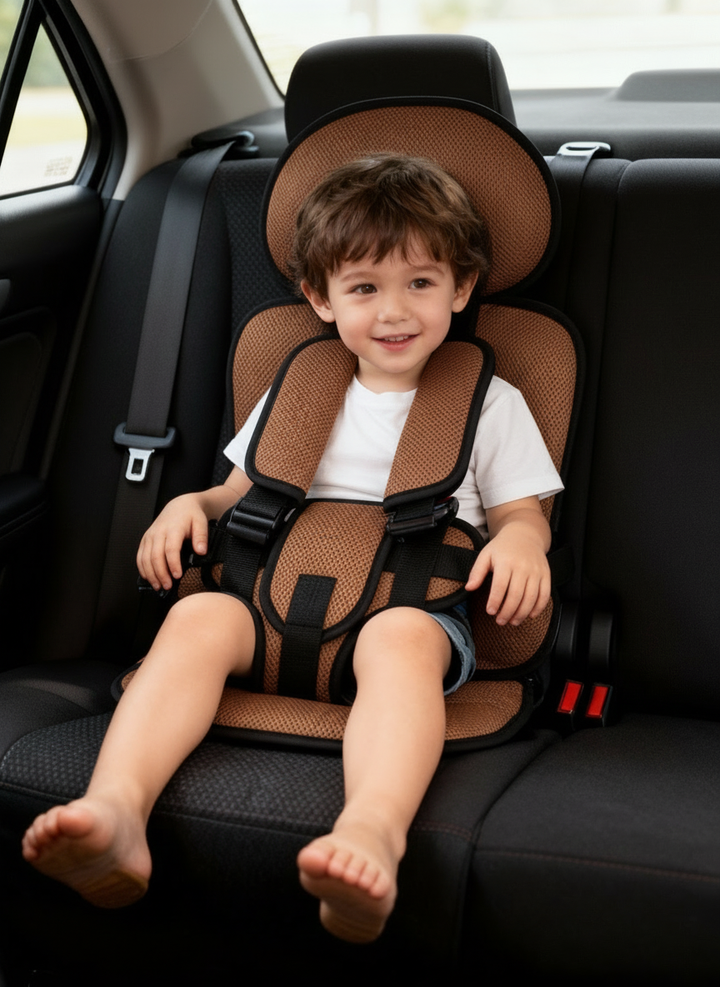 Toddler portable booster seat, offering comfort and safety for long trips.