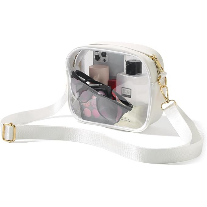 Compact clear stadium security crossbody bag, VisiBag, for events & concerts