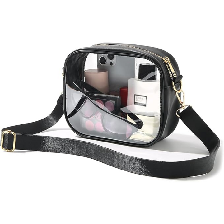 Clear VisiBag crossbody, a transparent, security-approved event accessory