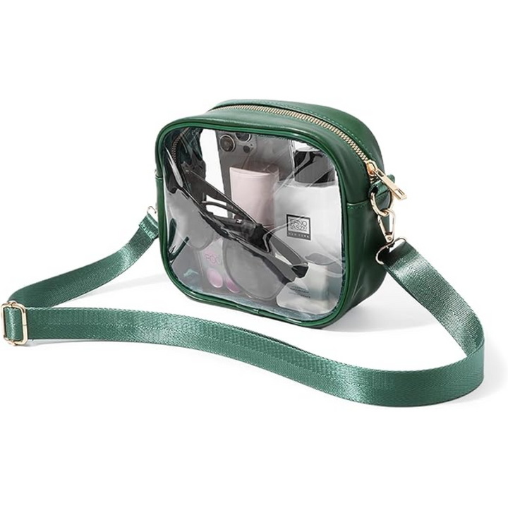 Stylish clear crossbody VisiBag for concerts, festivals, and security checks