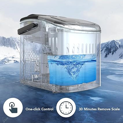 Efficient home bar ice maker, produces quick round ice, a must-have drink accessory for parties.