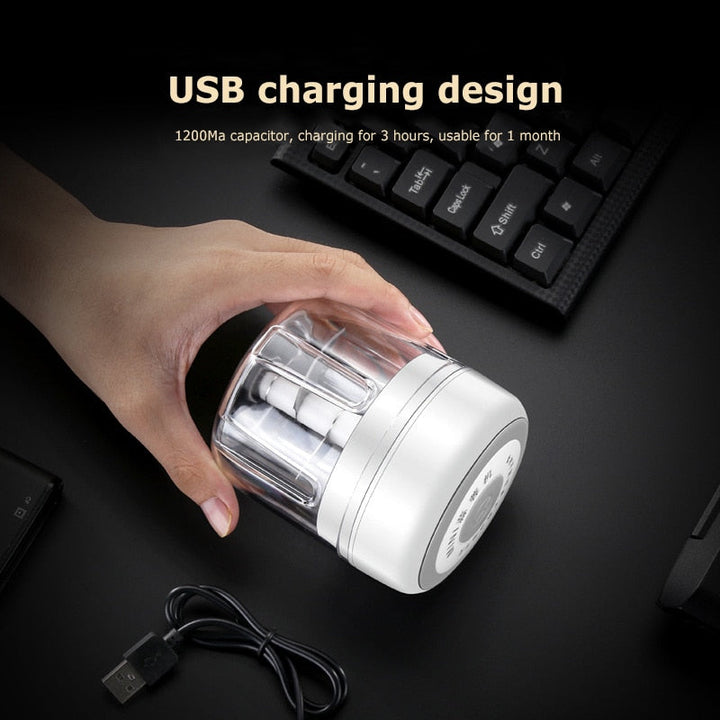 Effortless electric food processor for quick chopping; compact & portable kitchen gadget.