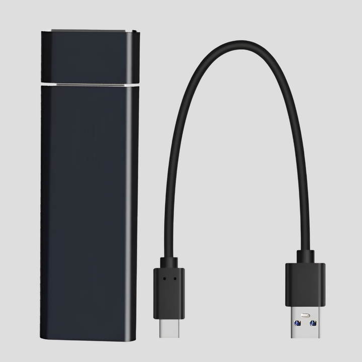 Unisex tech accessory: Portable external SSD drive for fast digital storage & data backup. USB 3.0 compatible.