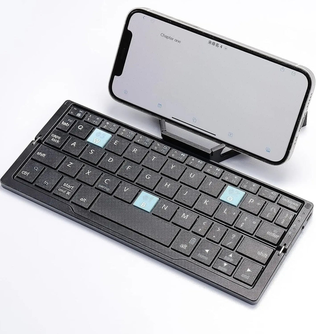 Boost mobile productivity with this foldable Bluetooth keyboard. Fast wireless typing for tablets & smartphones on-the-go.