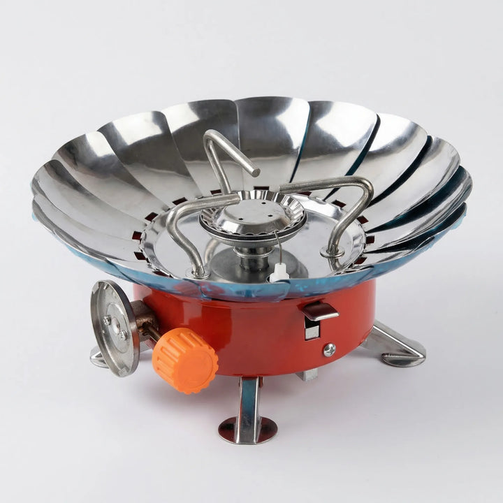 Durable compact folding camp stove for versatile outdoor cooking & travel. Portable burner, essential camping & hiking gear.