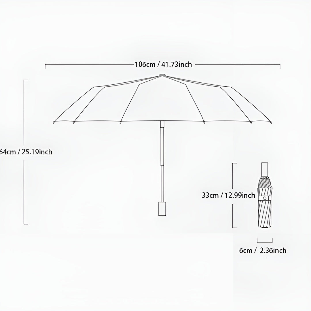 Unisex compact umbrella for sun & rain, UV protective & weather-resistant, travel-friendly.