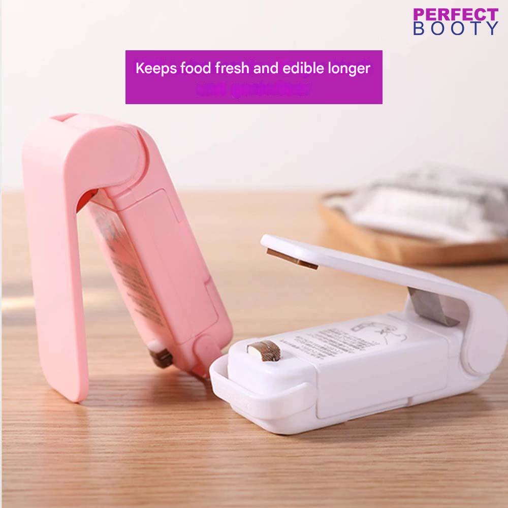 FreshLock bag sealer on a clean kitchen counter, ready to seal snacks & preserve food freshness daily.