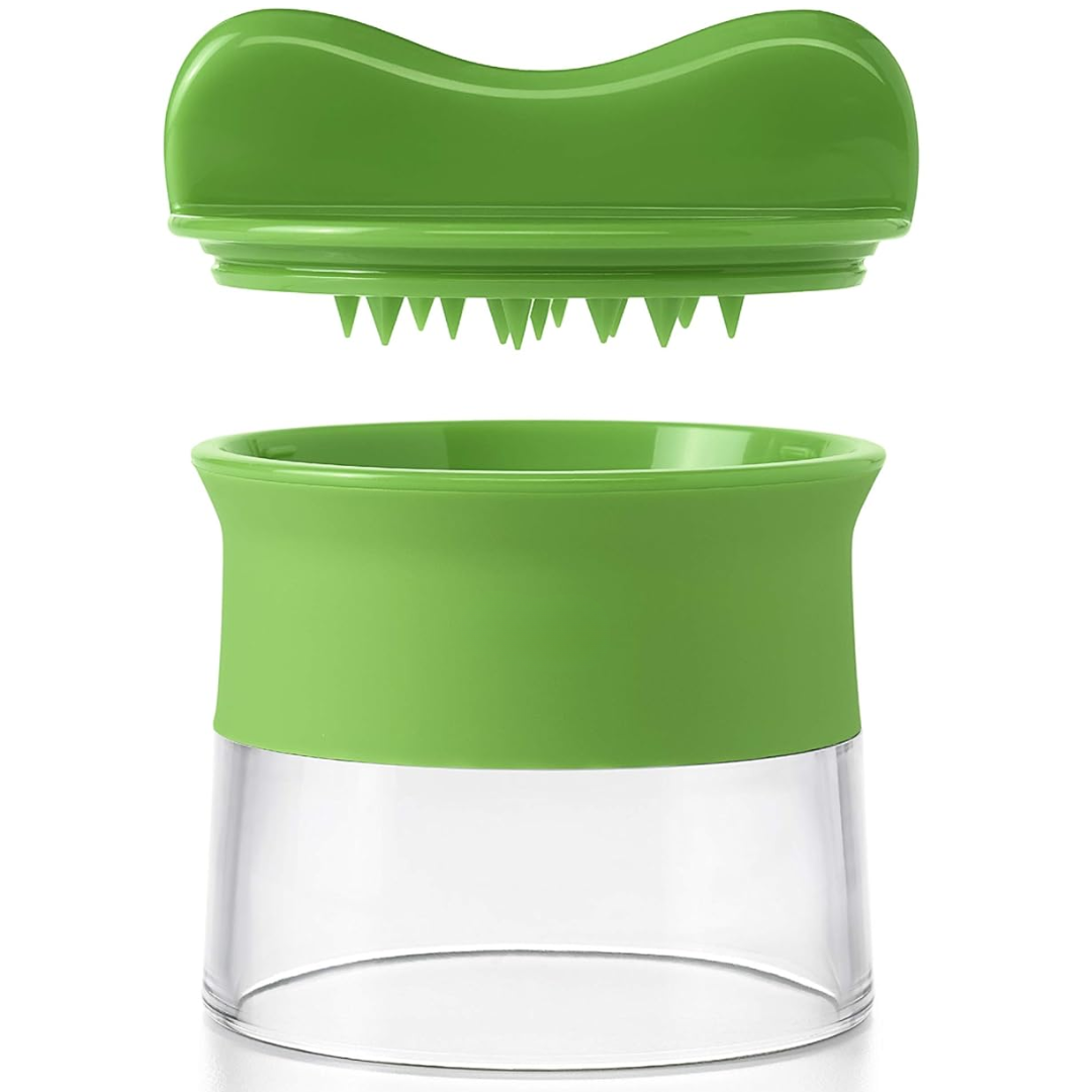 Compact handheld vegetable spiralizer for making quick zucchini noodles & healthy veggie pasta.