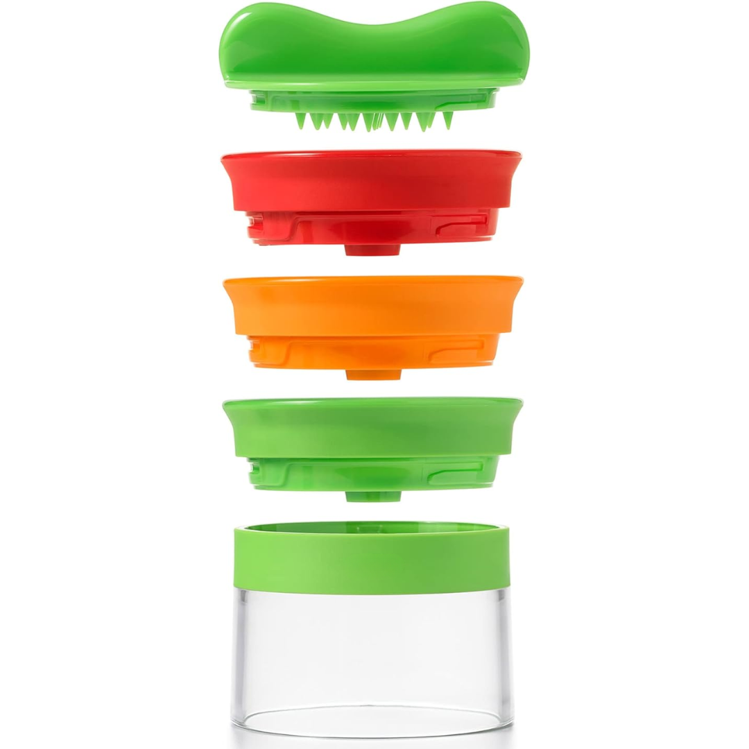 Small yet powerful hand-held spiralizer, a kitchen tool for quick and easy healthy vegetable noodles.
