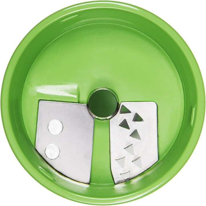 Portable hand-held spiralizer, essential kitchen tool for fresh, healthy zoodles on-the-go.