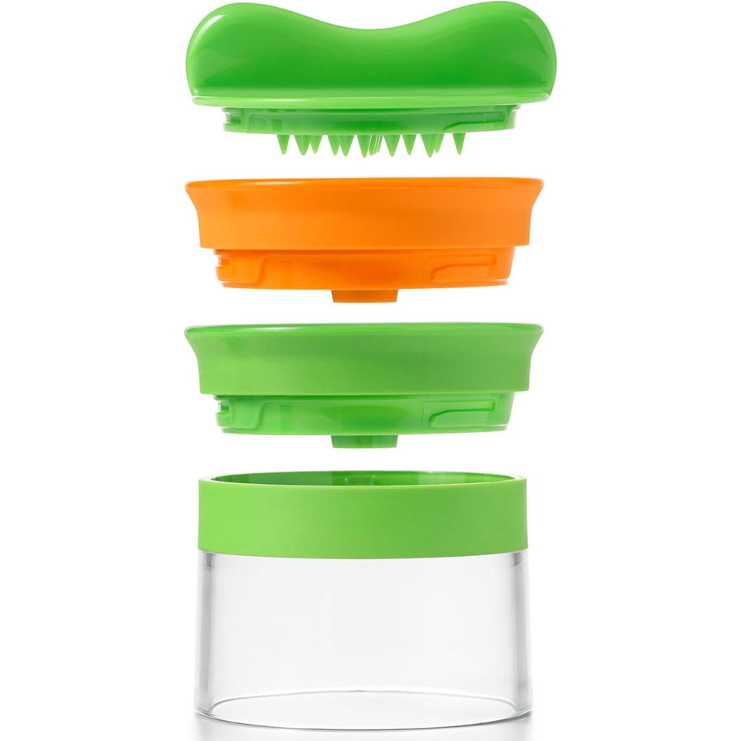 Sleek handheld spiralizer, a versatile kitchen tool for making veggie noodles & decorative ribbons.