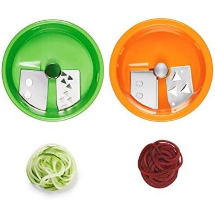 Quick & easy handheld spiralizer for healthy meal prep, perfect for busy home cooks making zoodles.