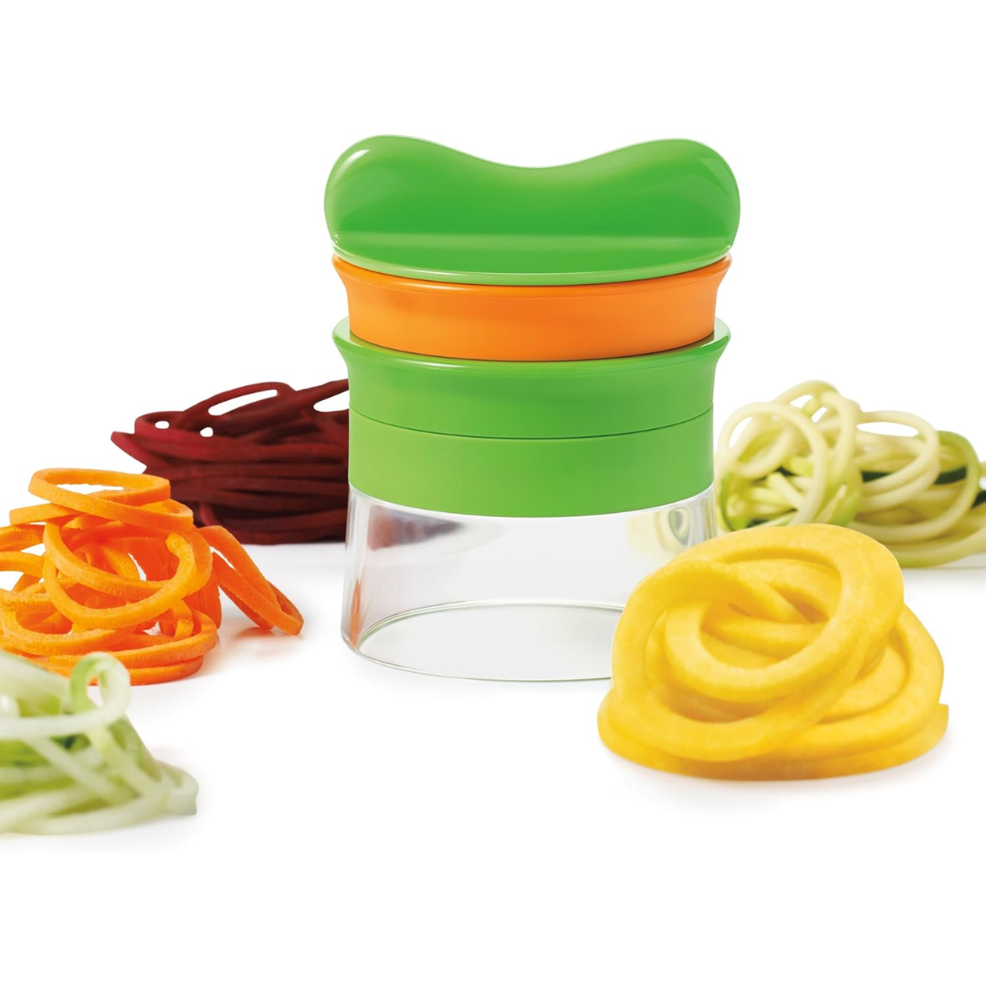 Compact zoodle maker, a must-have kitchen tool for healthy vegetable noodles & efficient meal prep.