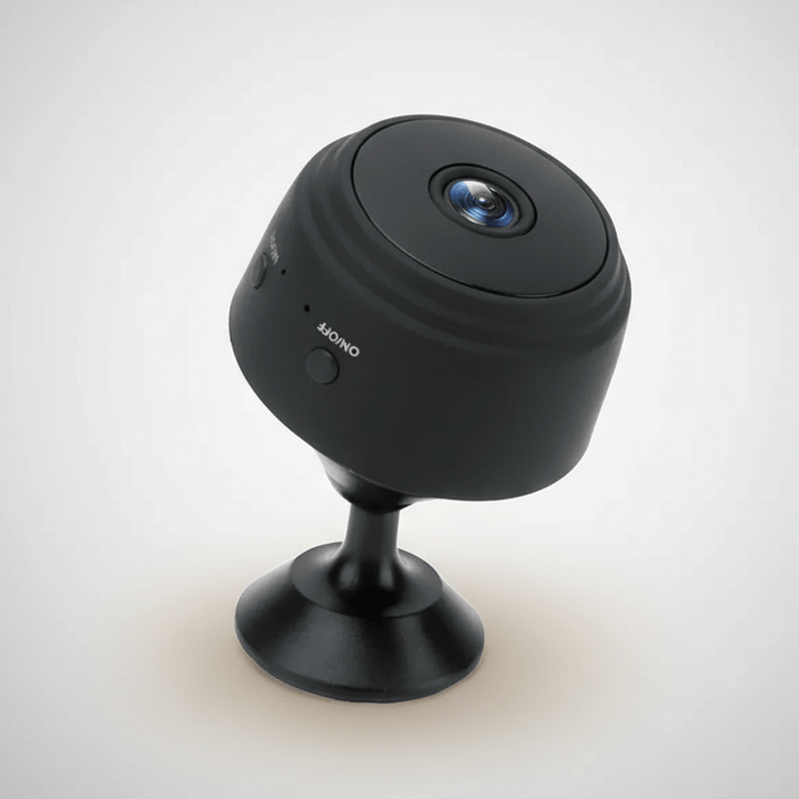 Compact HD camera for security, offering night vision capabilities and easy app control.