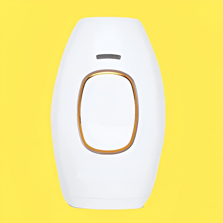 Compact IPL laser hair removal handset for permanent, painless body & face hair reduction at home.