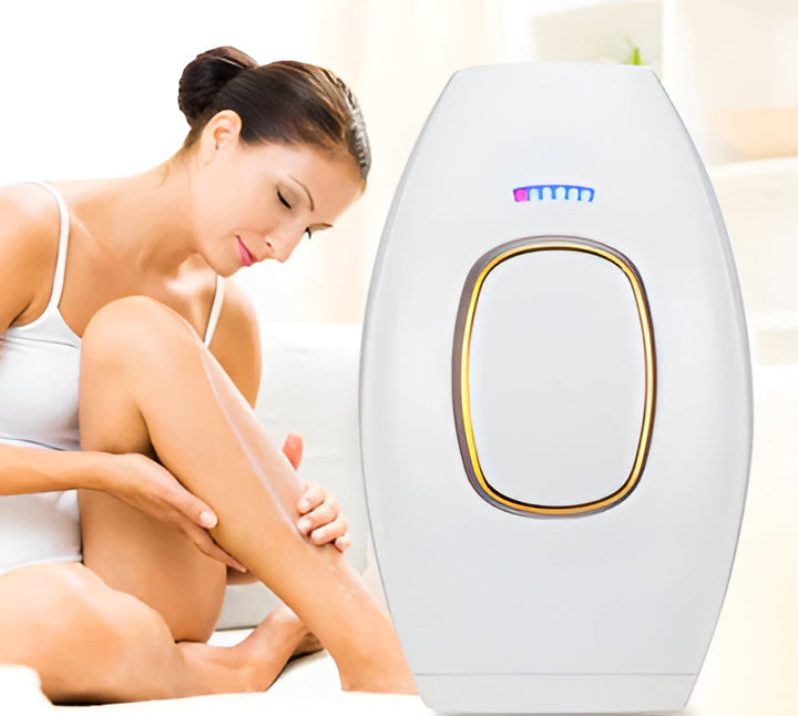 Visible results: At-home IPL laser hair removal for permanent smooth skin on face, body, and legs.