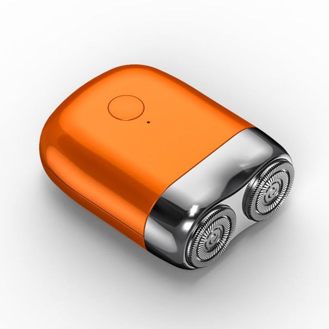 Ultra-compact mini magnetic electric shaver for men. This portable, waterproof travel razor is perfect for on-the-go grooming.