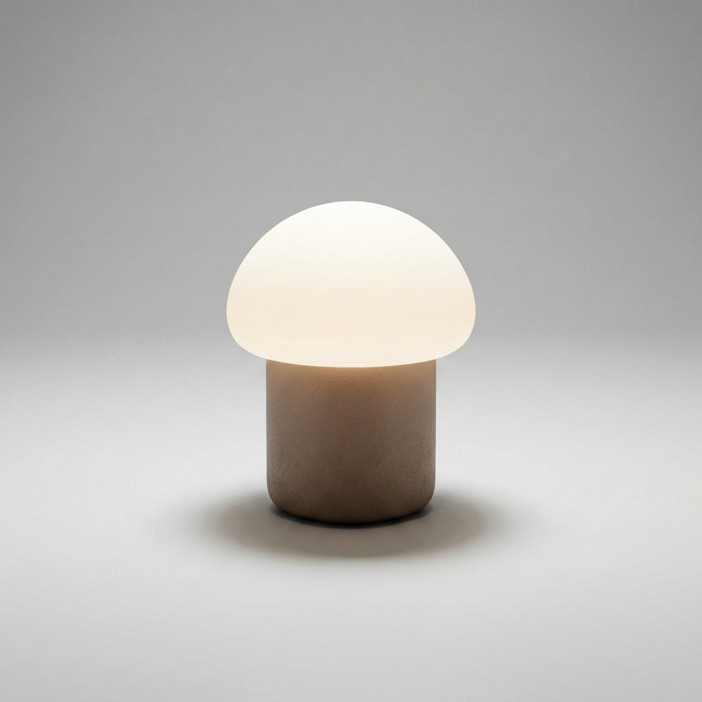 Mushino LED mushroom lamp: a unique sculptural piece providing soft, energy-efficient home lighting.