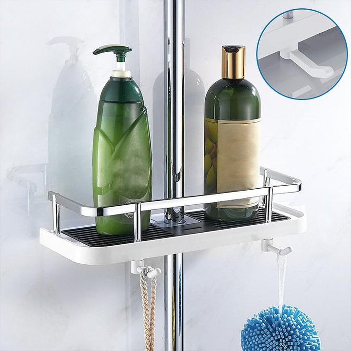 Space-saving shower caddy, wall mount, no drilling needed. Keep your bath essentials organized.