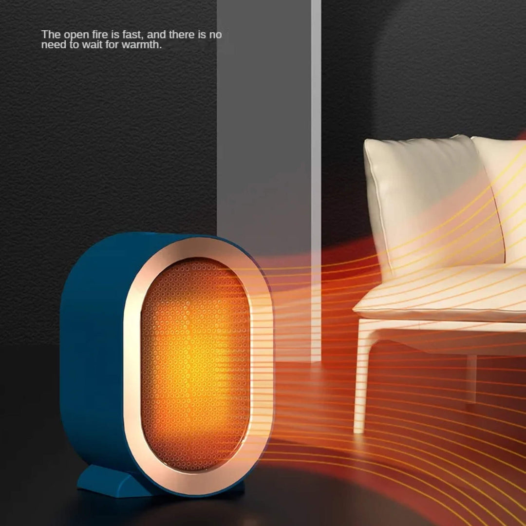 Instant warmth with this portable electric heater. Energy-efficient & quiet for personal room heating.
