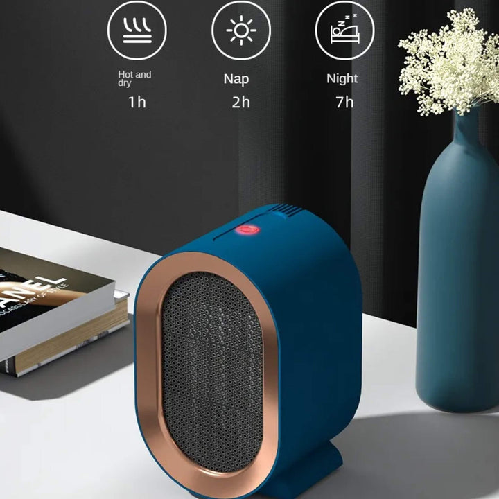 Ceramic portable electric heater, offering quick & efficient warmth for your space. Low energy usage.