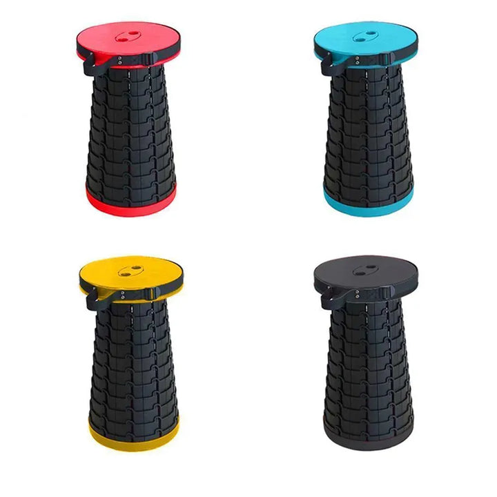 Compact portable folding stool for travel & outdoor adventures. Lightweight, durable, & easy to carry.