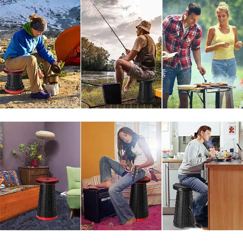 Versatile portable folding stool for gardening, picnics, & extra seating. Compact & sturdy design.