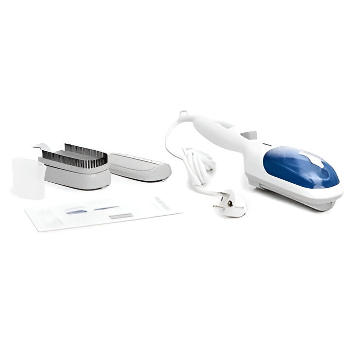 Efficient handheld garment steamer for wrinkle removal. Fast heating, perfect for quick touch-ups & fabric care.